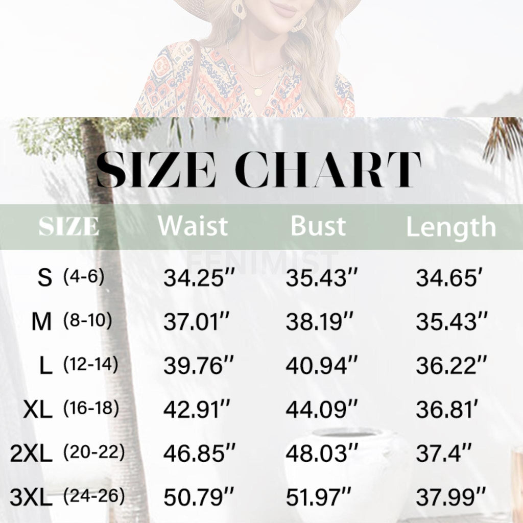 Women's Casual V Neck Hawaiian Midi Dress Beach Vacation Wedding Guest Outfit