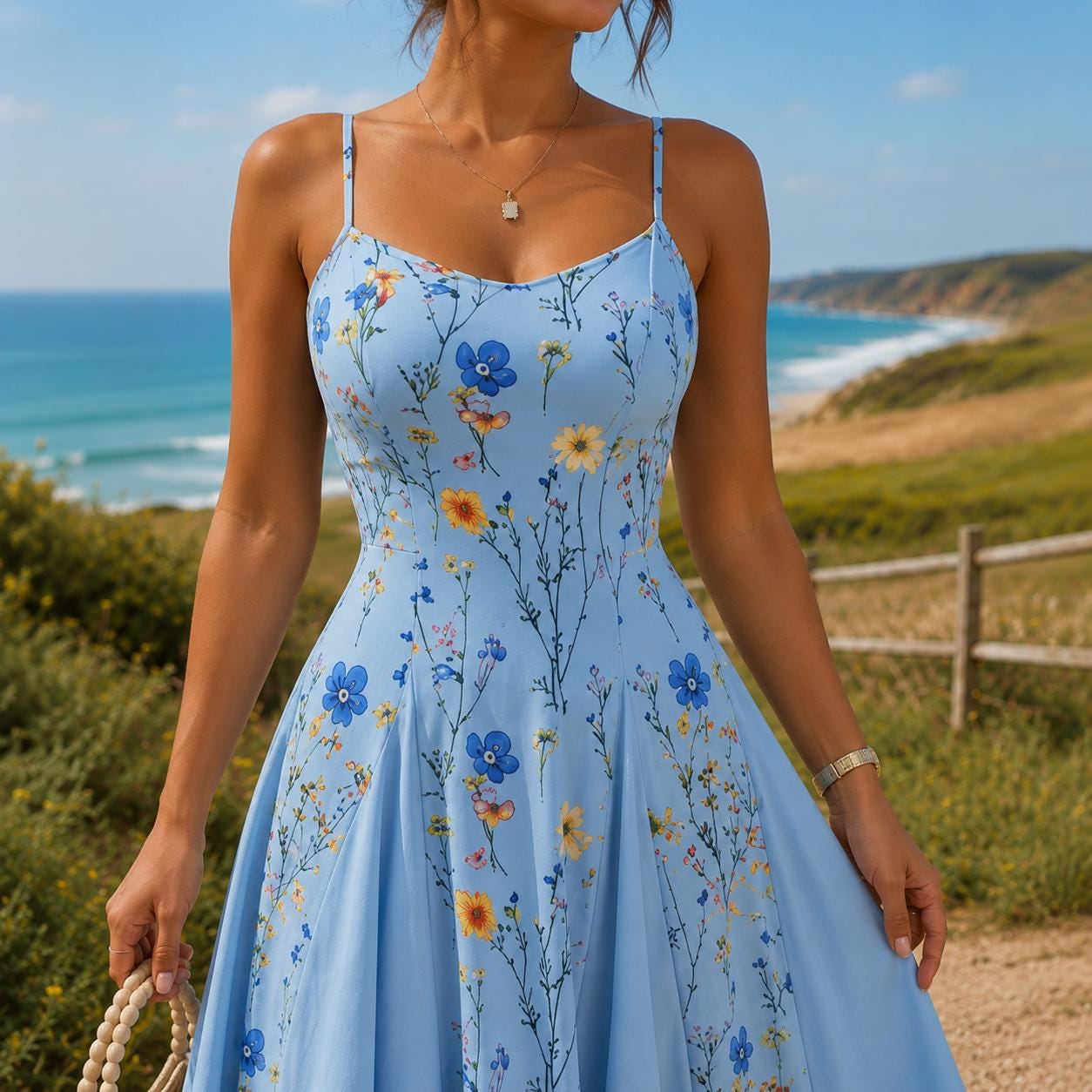 Floral Maxi Dress for Women, Elegant Summer Dress, Cottagecore Garden Dress, Flowy Wedding Guest Dress, Romantic Outfit