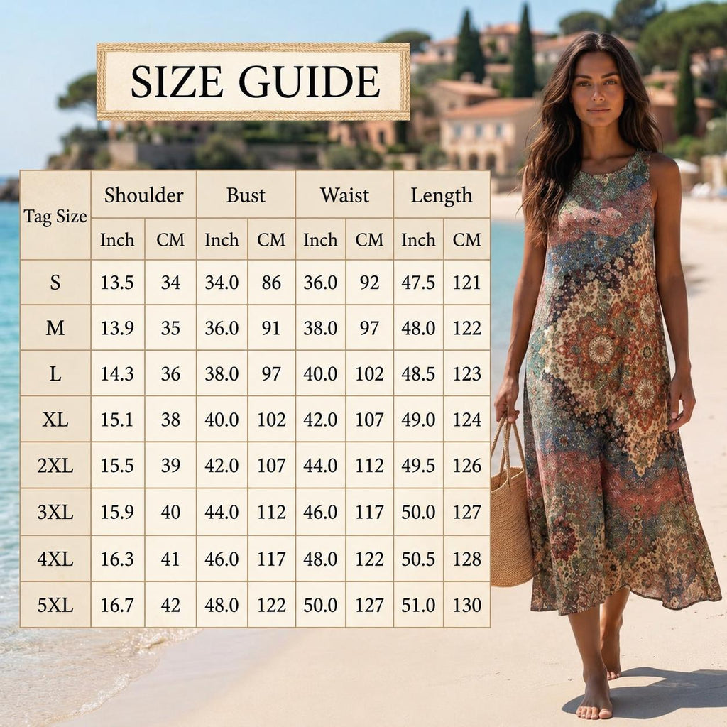 Floral Bohemian Midi Dress with Pockets | Sleeveless Summer Cottagecore Dress, , Sleeveless Cottagecore Summer Dress, Beach, Dress for Women