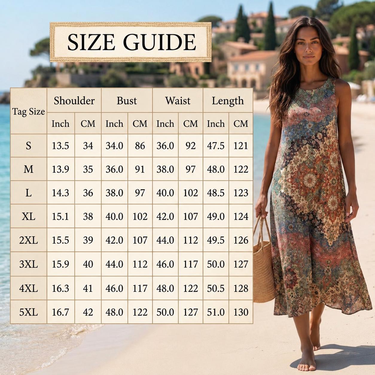 Floral Bohemian Midi Dress with Pockets | Sleeveless Summer Cottagecore Dress, , Sleeveless Cottagecore Summer Dress, Beach, Dress for Women
